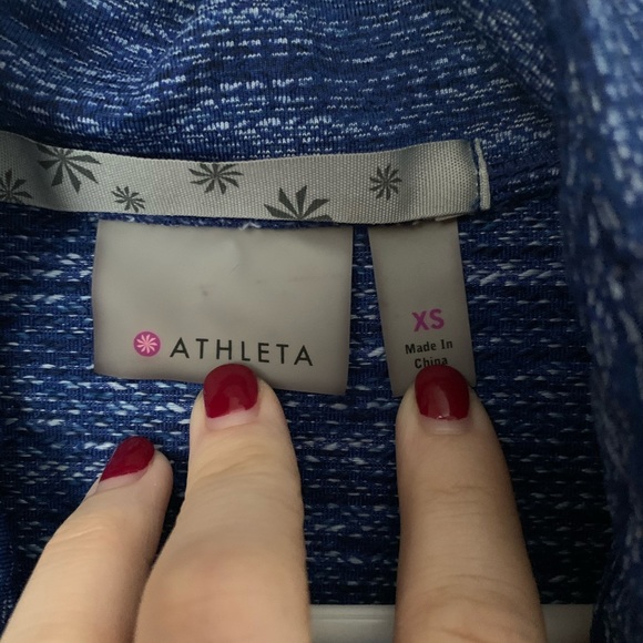 🎉HP🎉ATHLETA JACQUARD HARMONY BLUE JACKET SIZE XS - Picture 7 of 8